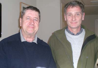 (Left to Right) Keith McCloskey and Steven Gibbons taken in Edinburgh April 2014. Steven is a descendant of Thomas Marshall.