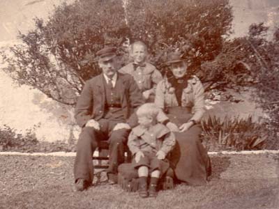 William Ross with his family. Ross should have been present on the Flannans when the men disappeared. His place had been taken by Donald Macarthur as he was on sick leave. One year and four months to the day after the tragedy William Ross dropped dead in the light room of the Eilean Glas lighthouse.